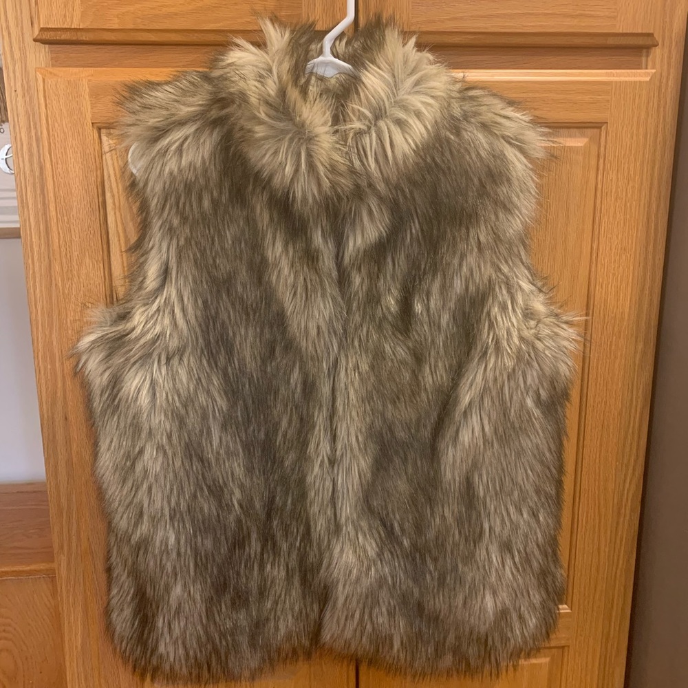 Eddie Bauer faux fur vest